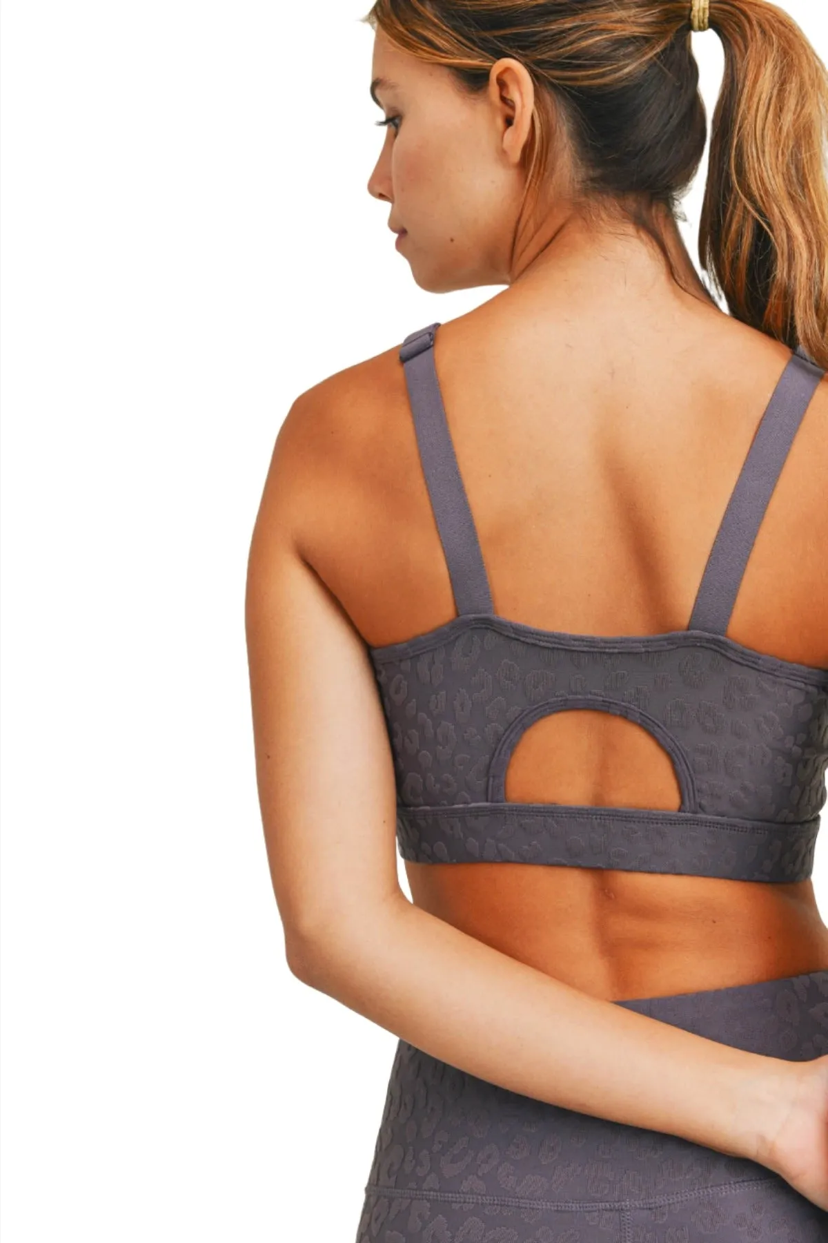 Soutien-gorge de sport Mono B Leopard Jacquard TACTEL? AT8031