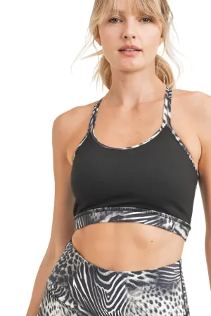 Soutien-gorge de sport imprimé animalier mixte Mono B AT2985 et Plus