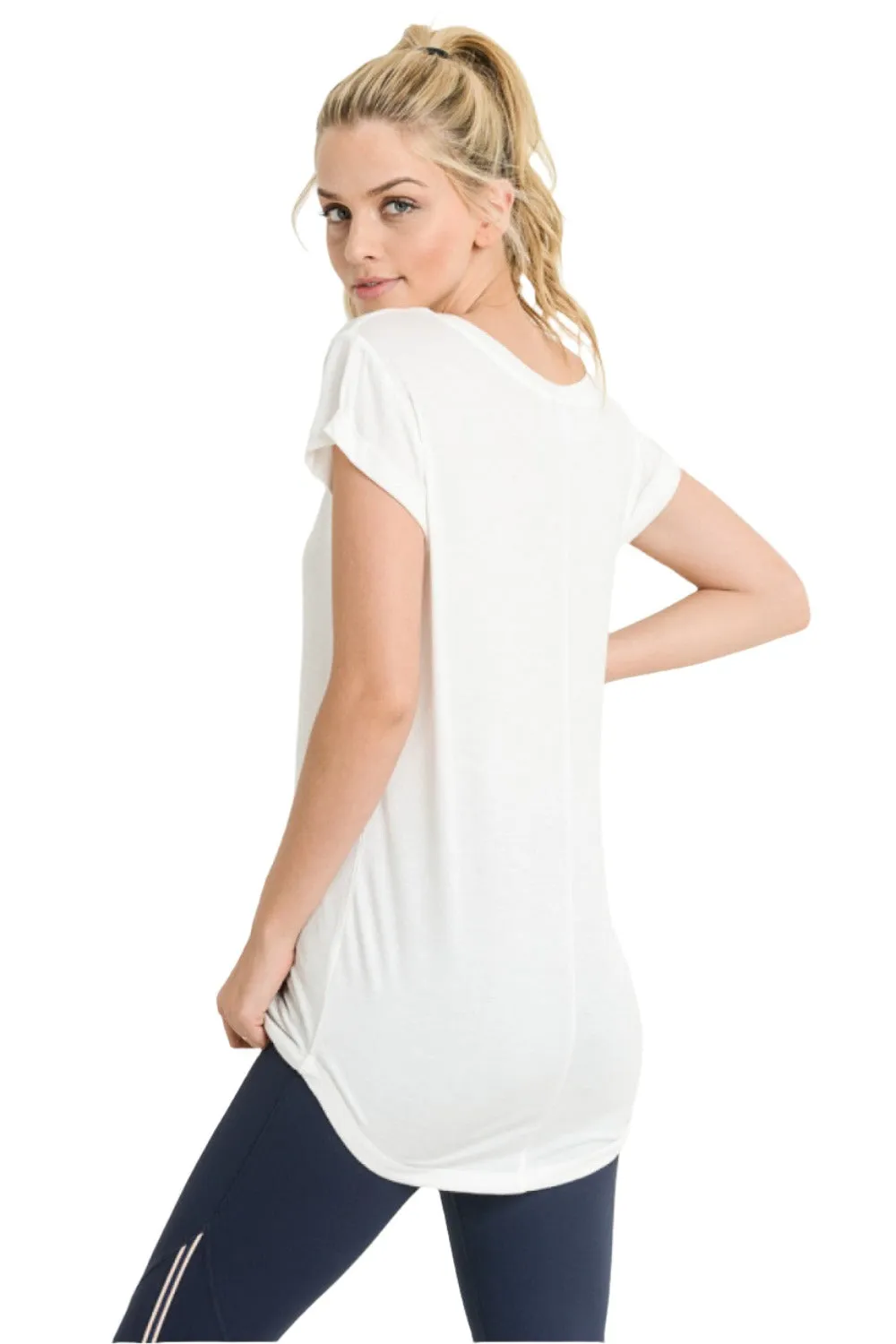 T-Shirt à Col Rond Mono B KT10967 et Plus
