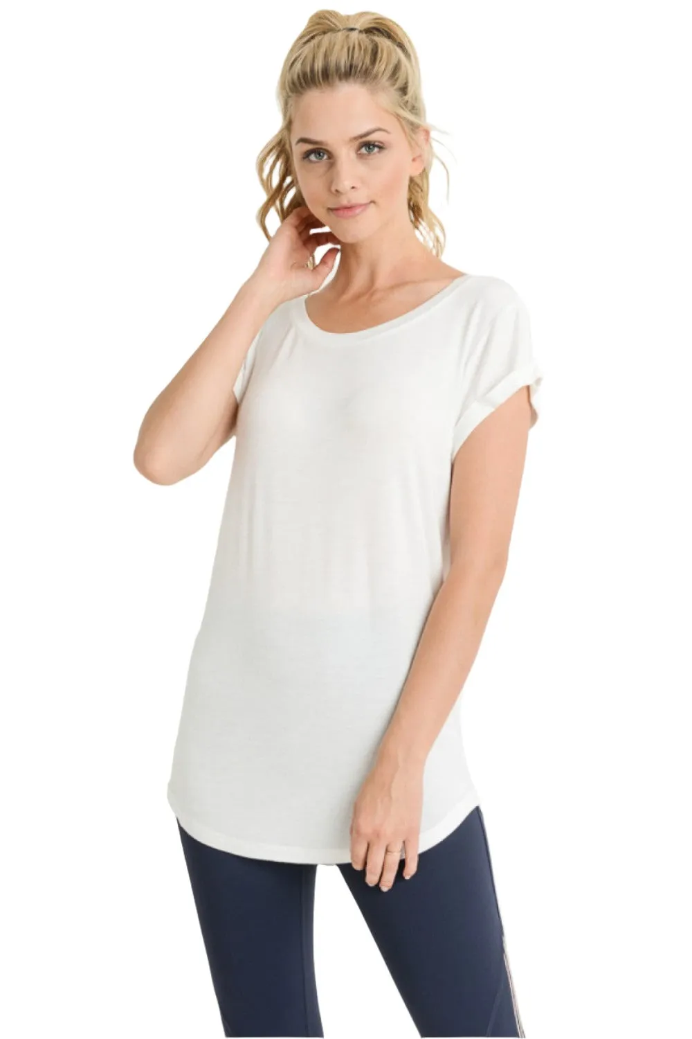 T-Shirt à Col Rond Mono B KT10967 et Plus