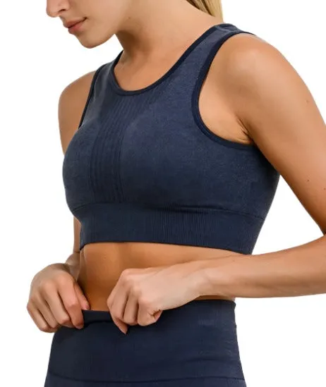 Soutien-gorge de sport triangulaire perforé sans couture Mono B AT2649