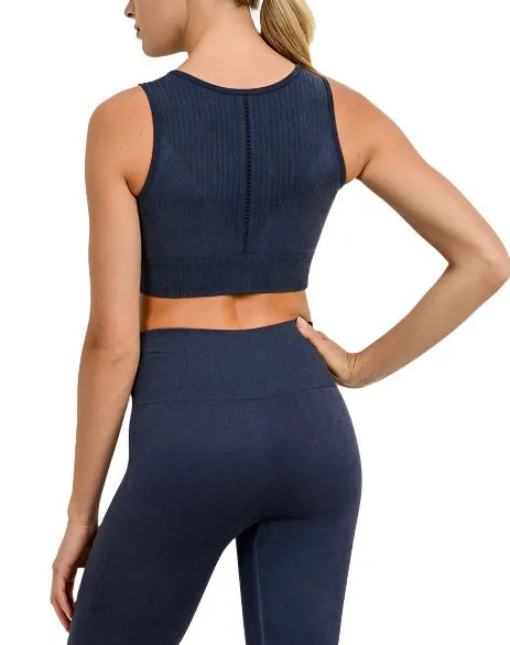 Soutien-gorge de sport triangulaire perforé sans couture Mono B AT2649