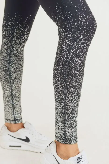 Mono B Legging à taille haute Goutte de pluie argenté APH2792