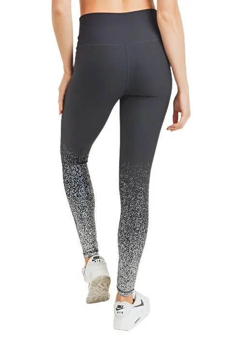 Mono B Legging à taille haute Goutte de pluie argenté APH2792