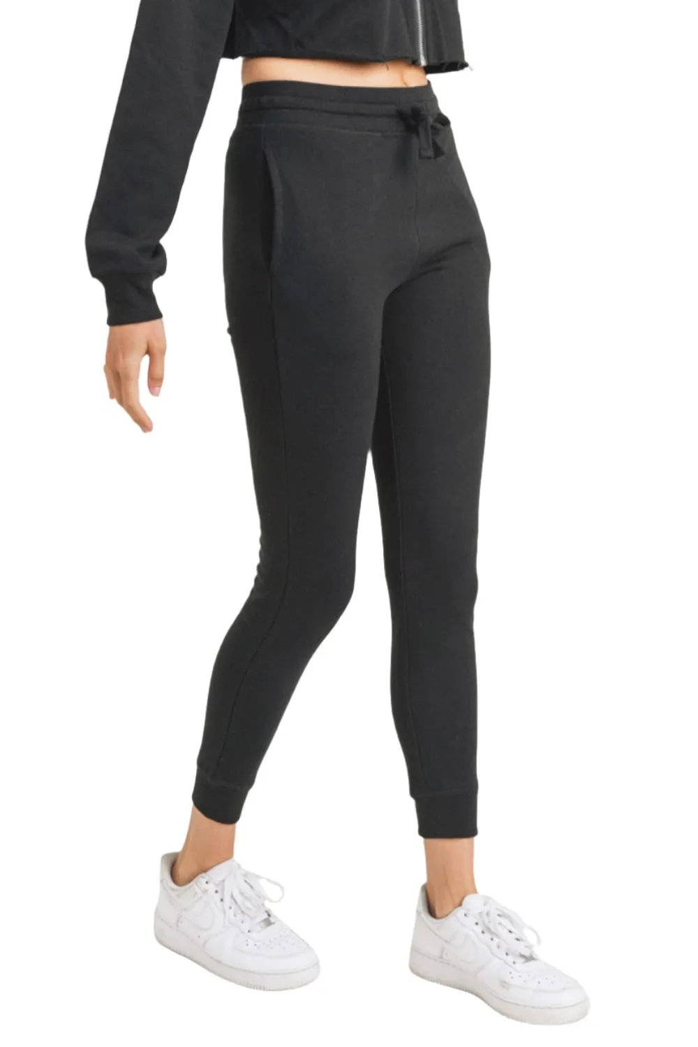 Jogger ajusté en French Terry avec poignets Mono B 10351