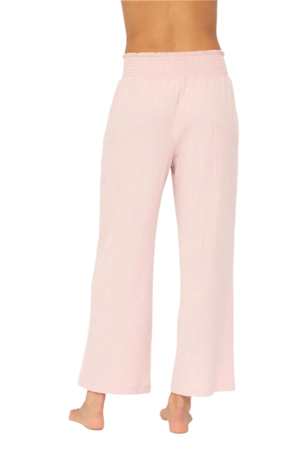 Pantalon large à côtes avec ceinture plissée Mono B KP5021