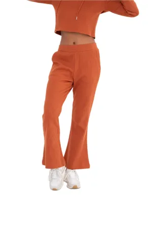 Pantalon de détente évasé en jersey waffle mono B SB507