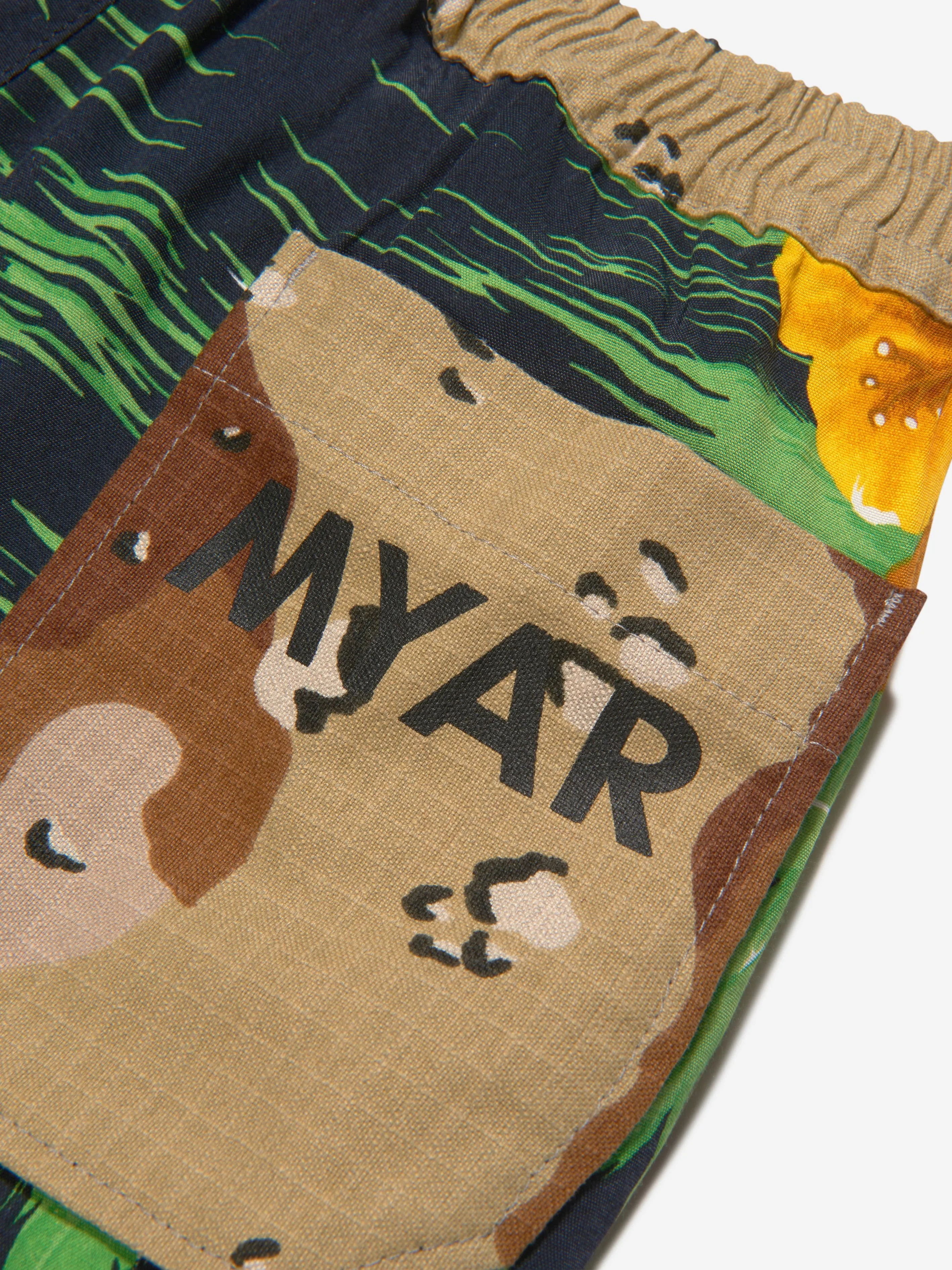 Shorts en coton imprimé hawaïen Myar Boys
