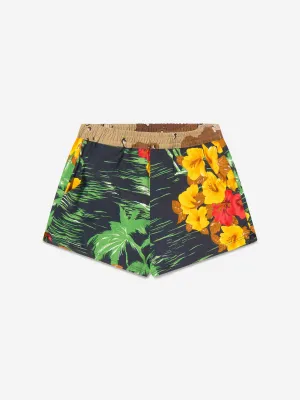 Shorts en coton imprimé hawaïen Myar Boys