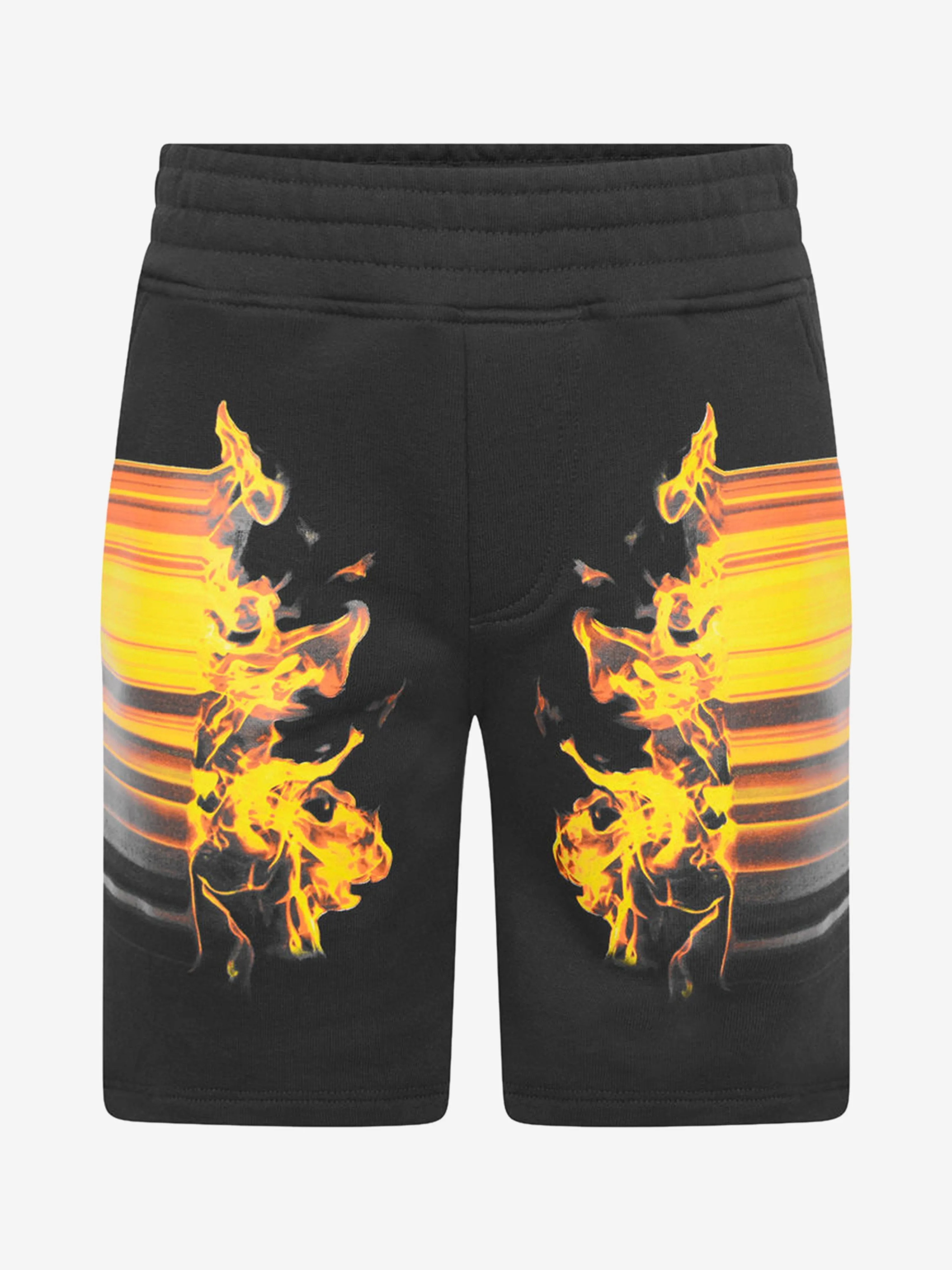 Neil Barrett Shorts pour Garçons - Bermuda à Imprimé Flammé
