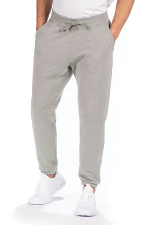 Pantalon de survêtement en polaire pour hommes de niveau supérieur avec poches - Gris chiné