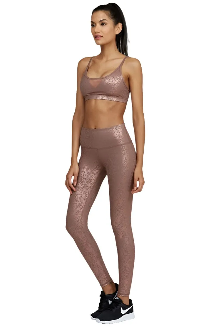Noli Yoga Collant Brillant Rose