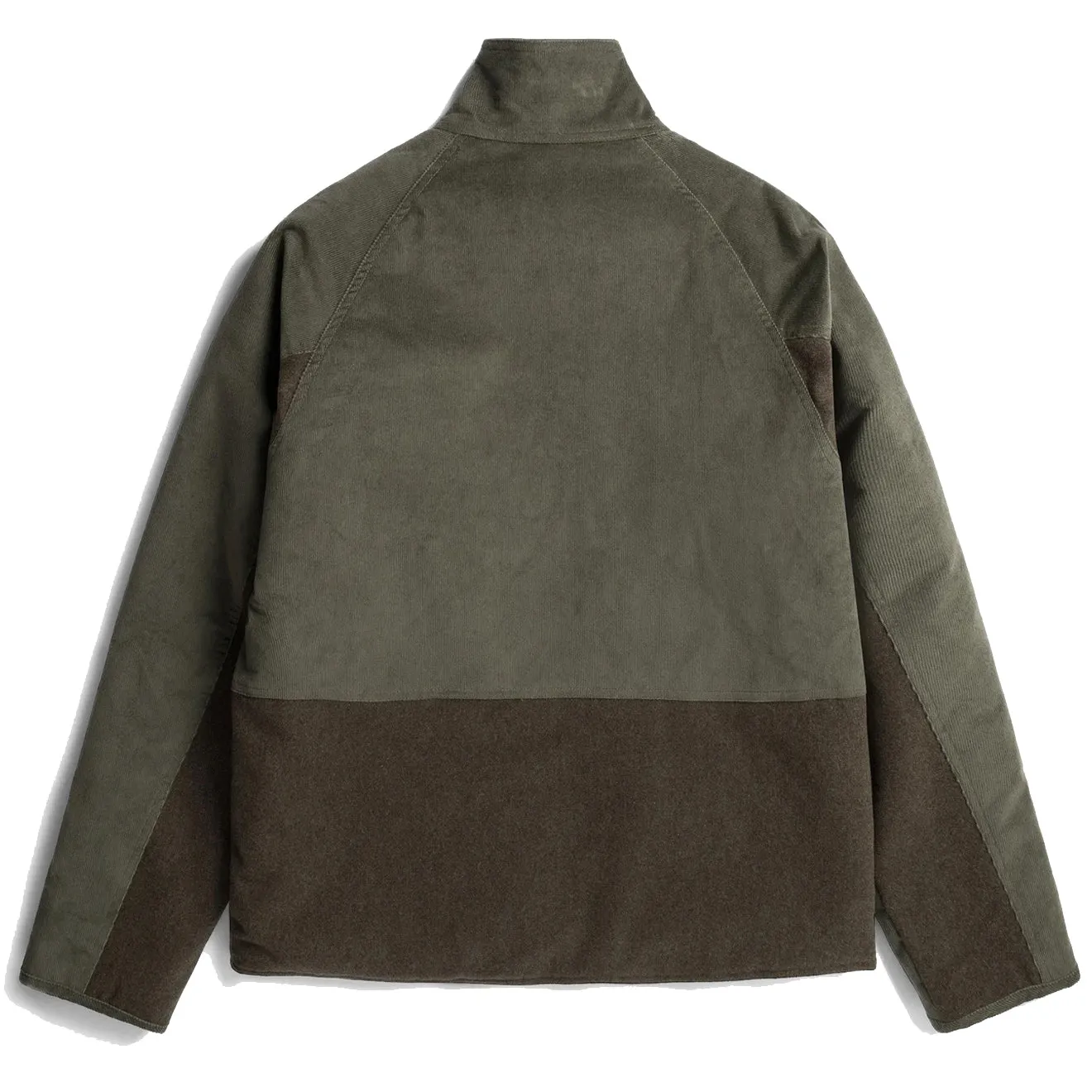 Norse Projects Veste Hakon Solotex en velours côtelé vert lierre