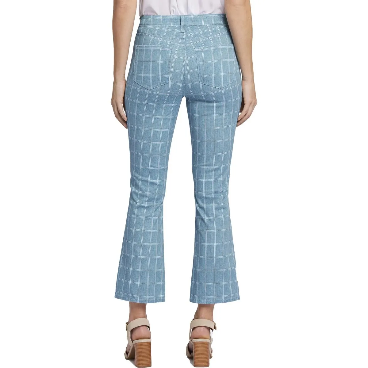 NYDJ Femmes Billie Jeans Bootcut en Denim à Carreaux