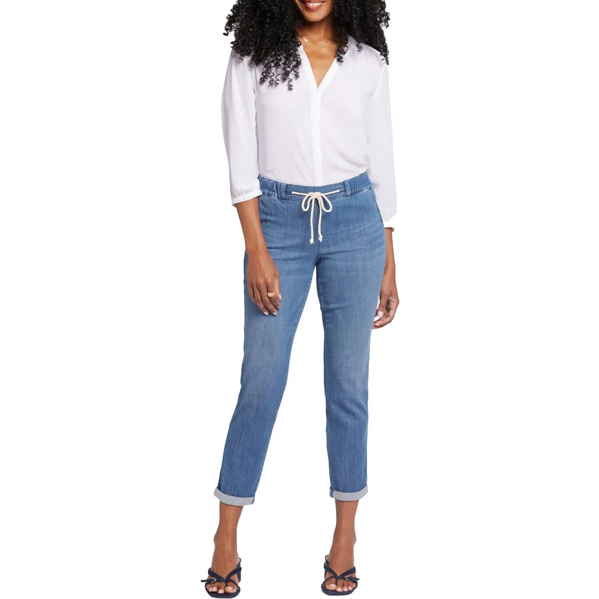NYDJ Femmes Jeans Jogger en Denim à Revers