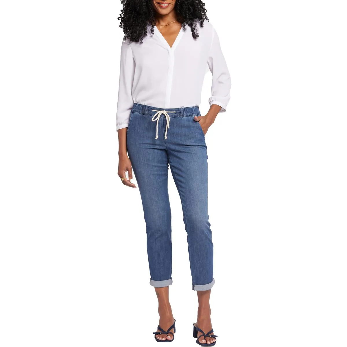 NYDJ Femmes Jeans Jogger en Denim à Revers