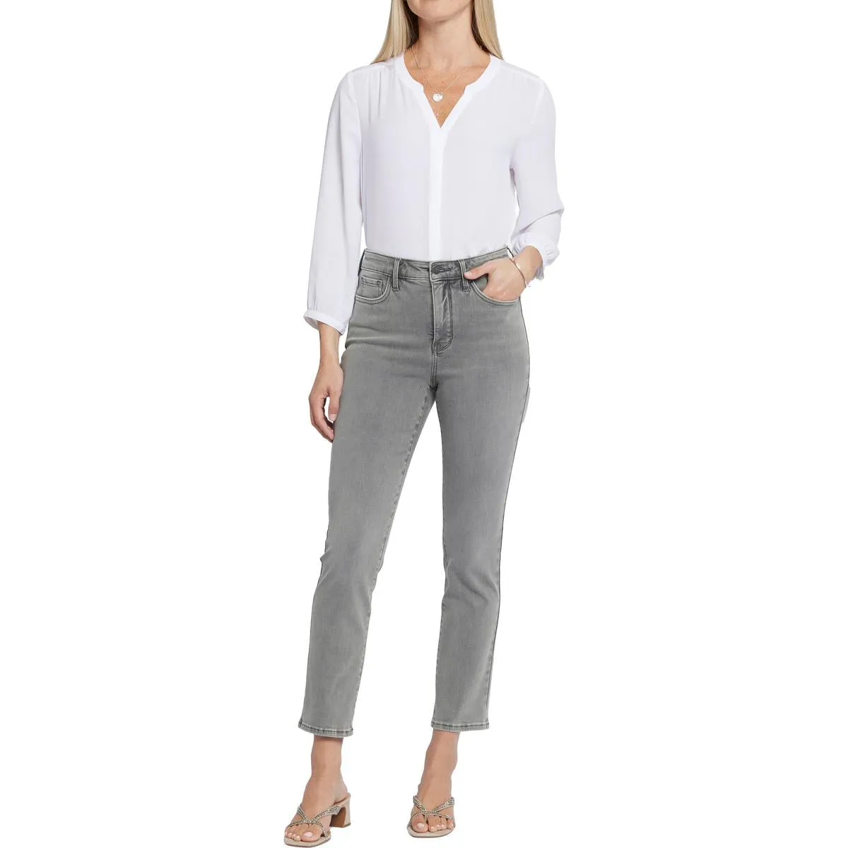 NYDJ Femmes Sheri Jeans Effet Tailleur Courbant à la Cheville en Jean