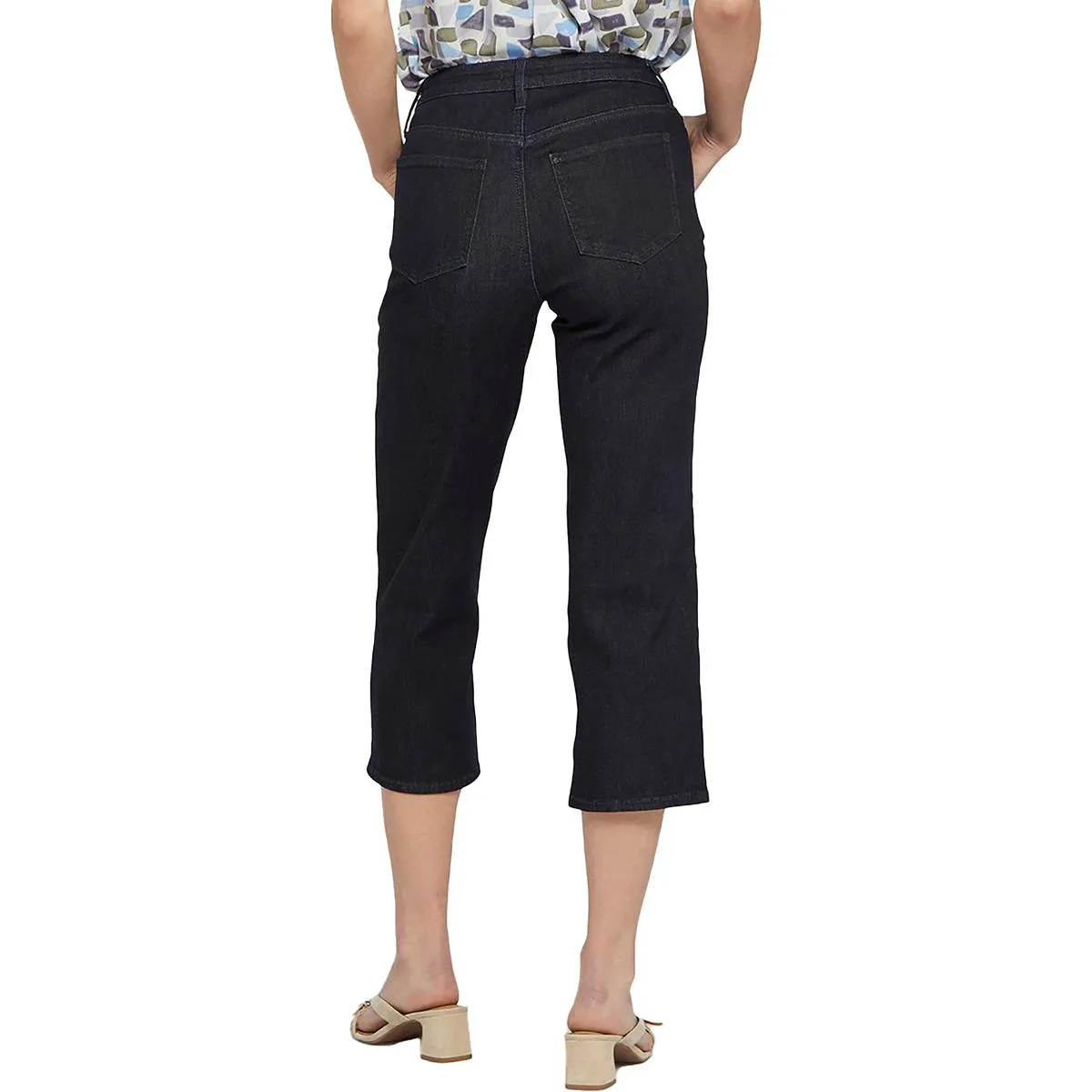 NYDJ Femmes Joni Jeans Capri Détendus à Taille Haute