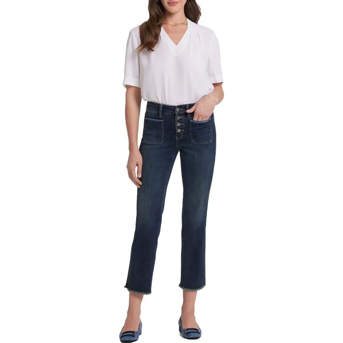 NYDJ Femmes Marilyn Poches Denim Jeans à la Cheville