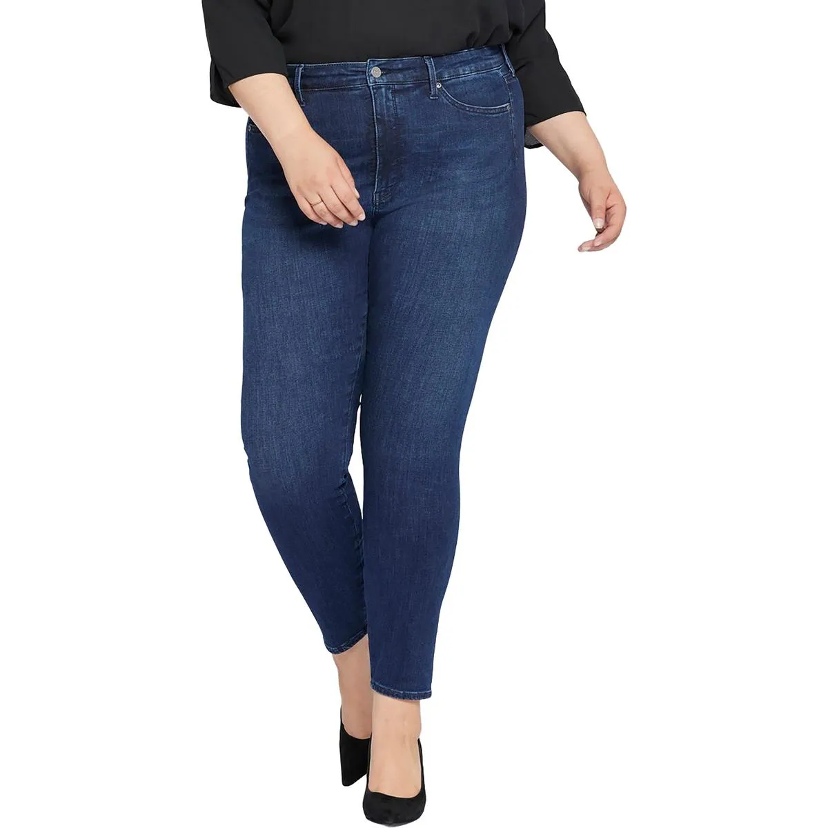 NYDJ Femmes Plus Ami Jeans Slim en Denim à Taille Haute