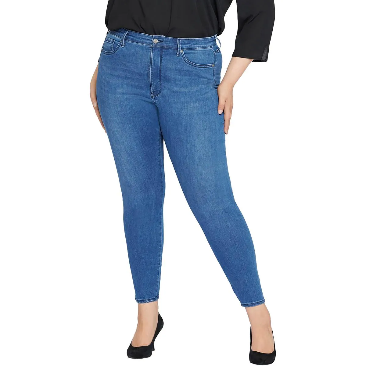 NYDJ Femmes Plus Ami Jeans Slim en Denim à Taille Haute