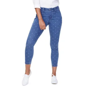 NYDJ Femmes Plus Jeans Skinny à Motifs Pois à la Cheville