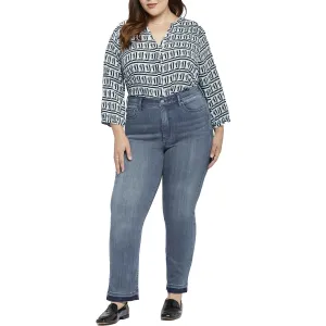 NYDJ Femmes Plus Taille Haute Ourlet Dégagé Jean Droit