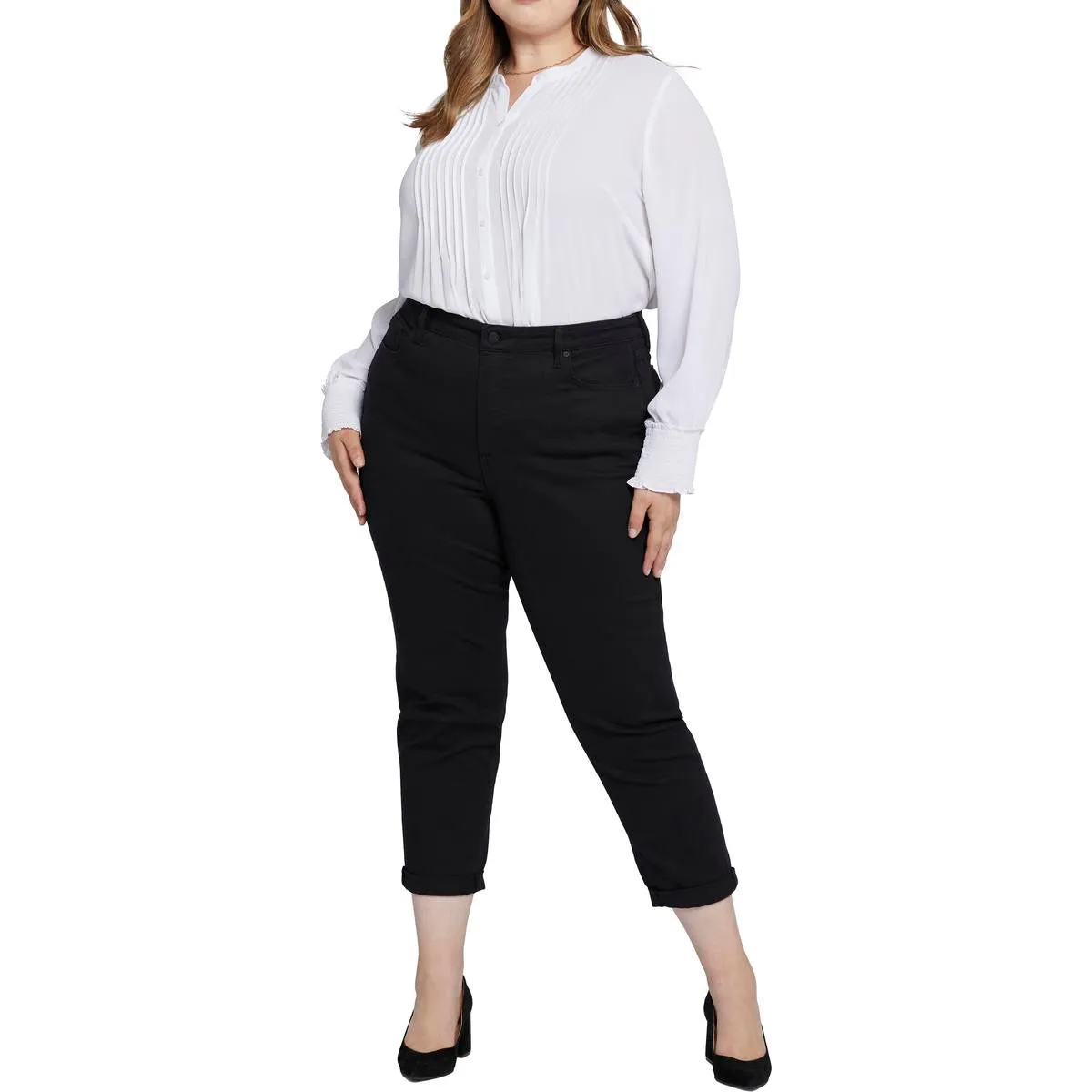 NYDJ Femmes Plus Margot Jean Droit en Denim Uni