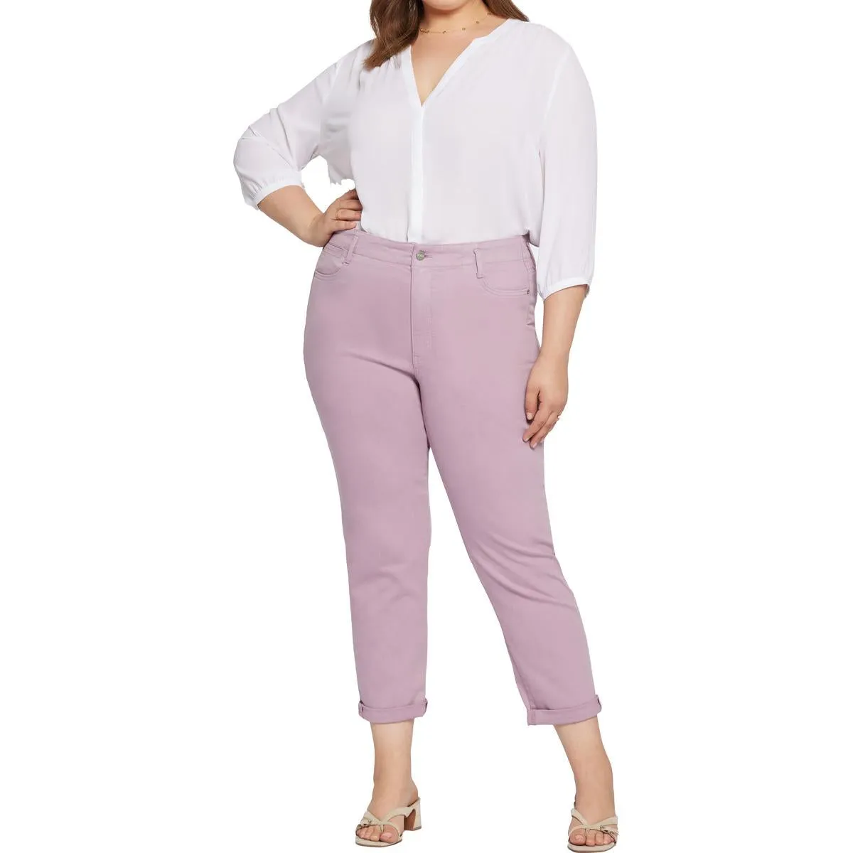 NYDJ Femmes Plus Margot Jeans en Denim Stretch à la Cheville