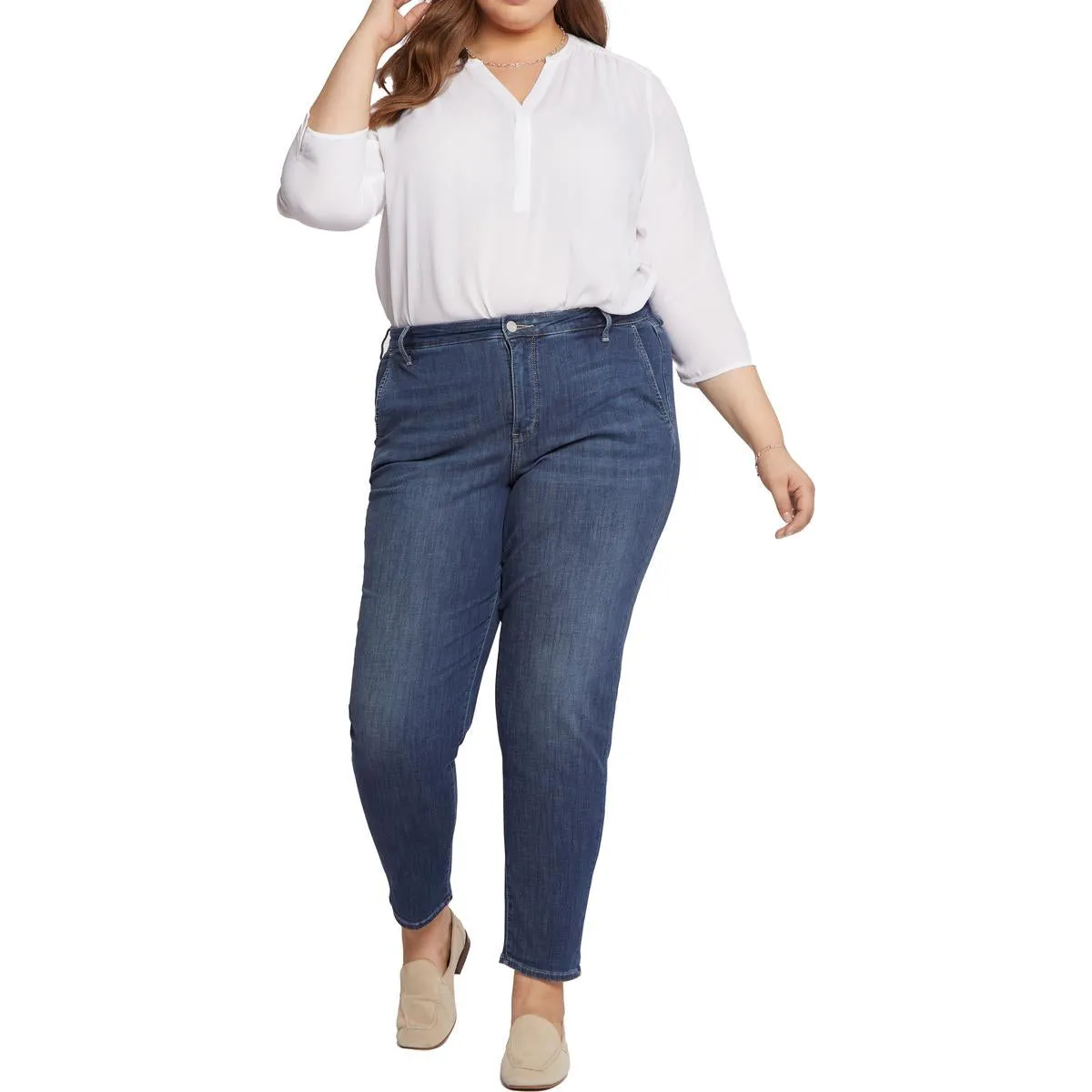 NYDJ Femmes Plus Jean Détendu à Jambe Effilée