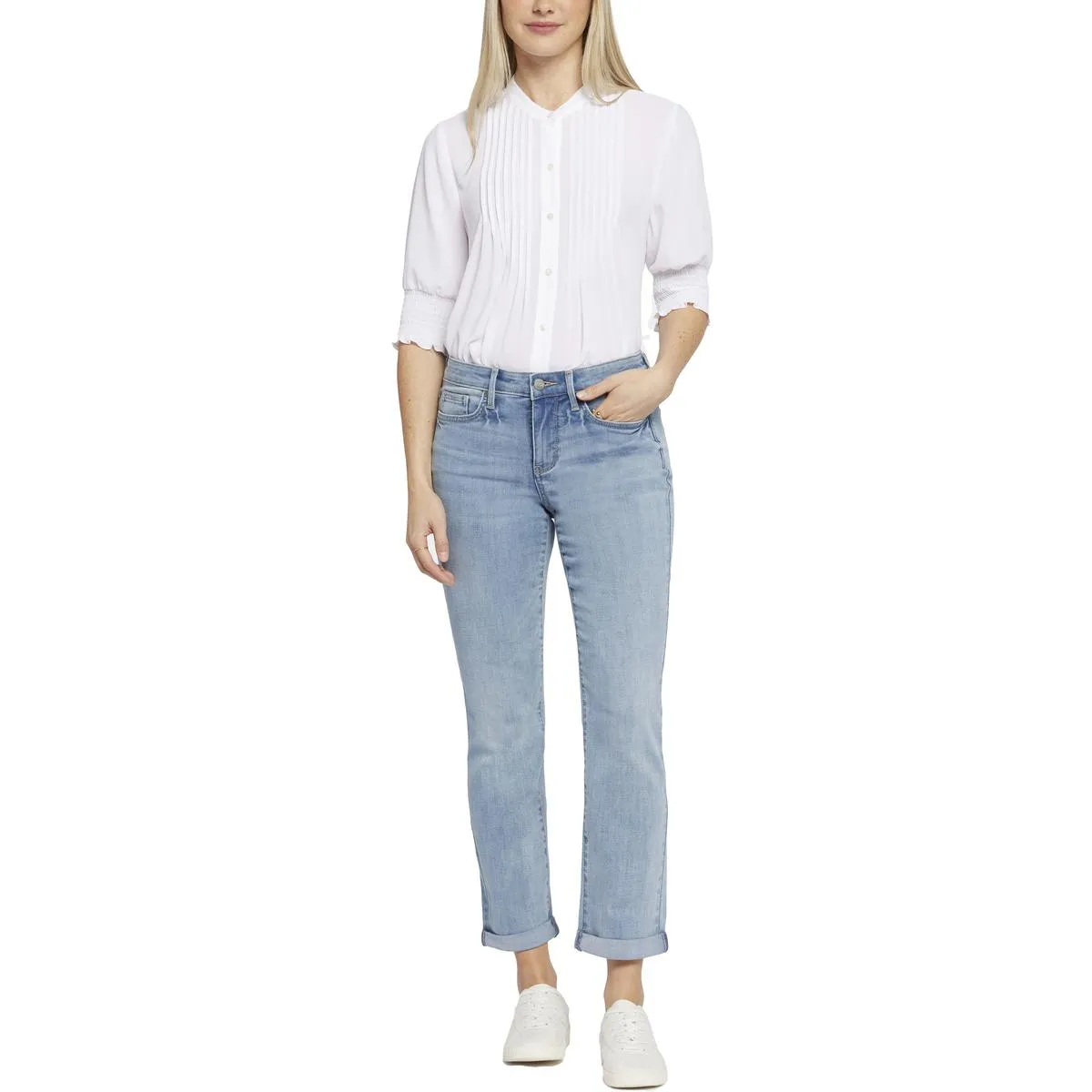 NYDJ Femmes Sheri Jeans Stretch à Ourlet Cintré à la Cheville