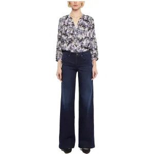 NYDJ Femmes Teresa Jeans larges à taille moyenne en denim foncé