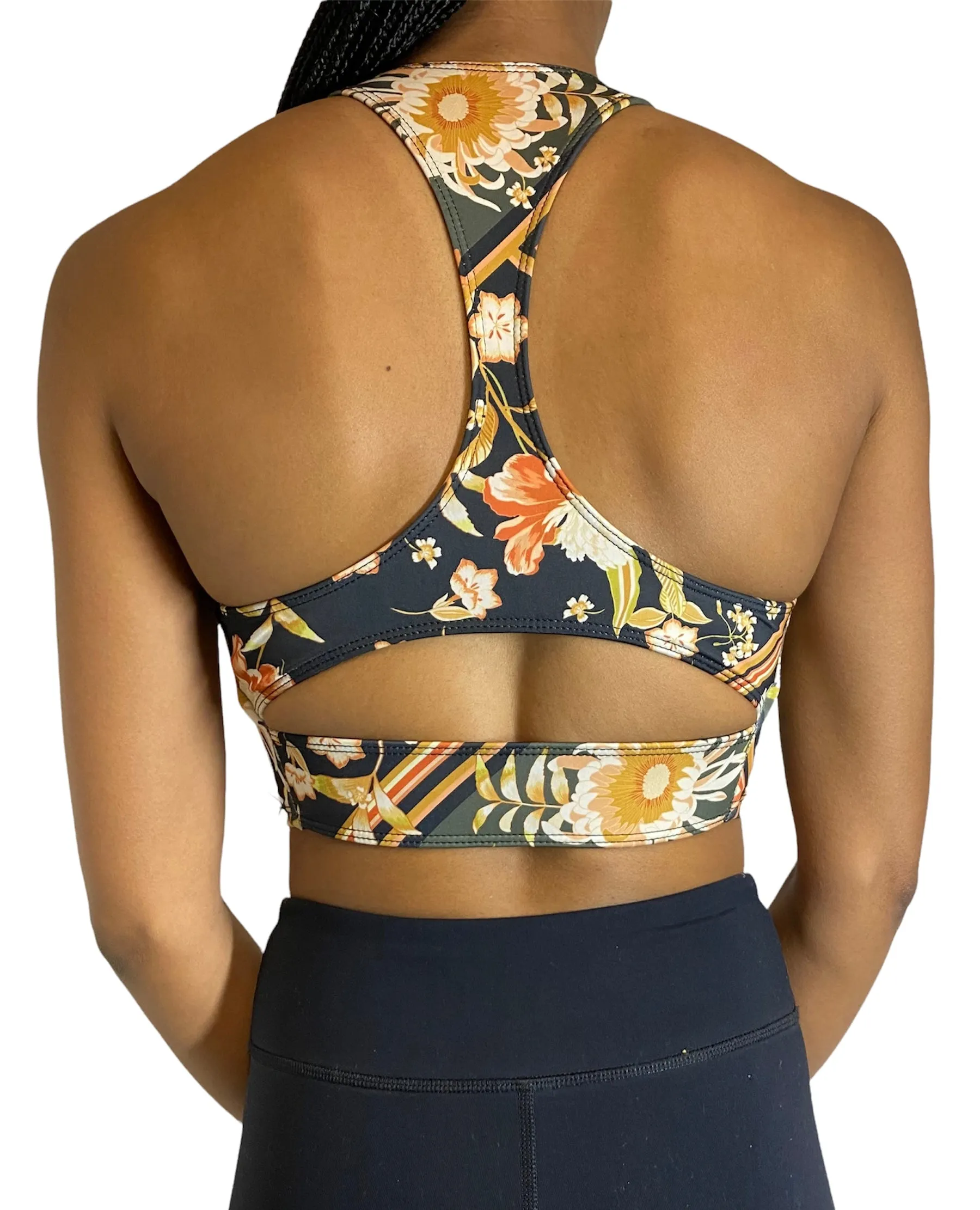 Onzie Crop Top de Yoga Racer Peek-a-boo 3024