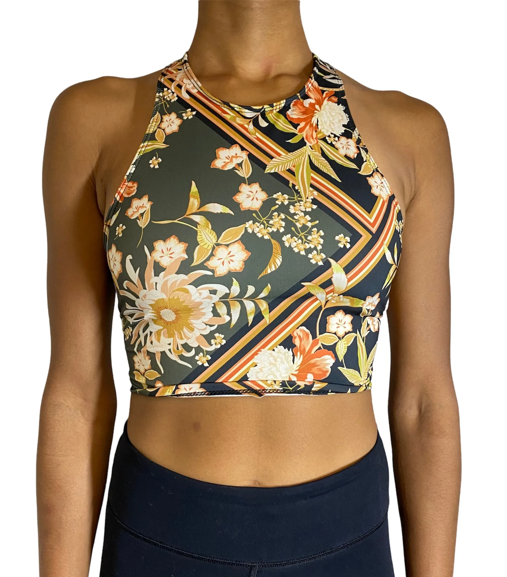 Onzie Crop Top de Yoga Racer Peek-a-boo 3024