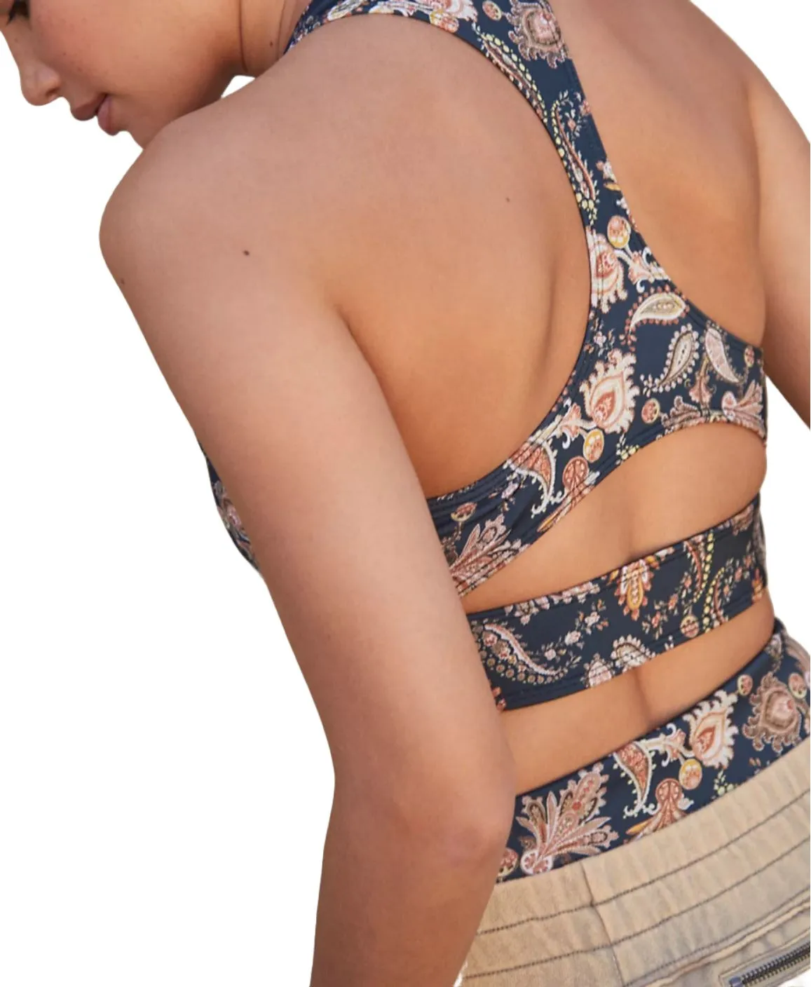Onzie Crop Top de Yoga Racer Peek-a-boo 3024