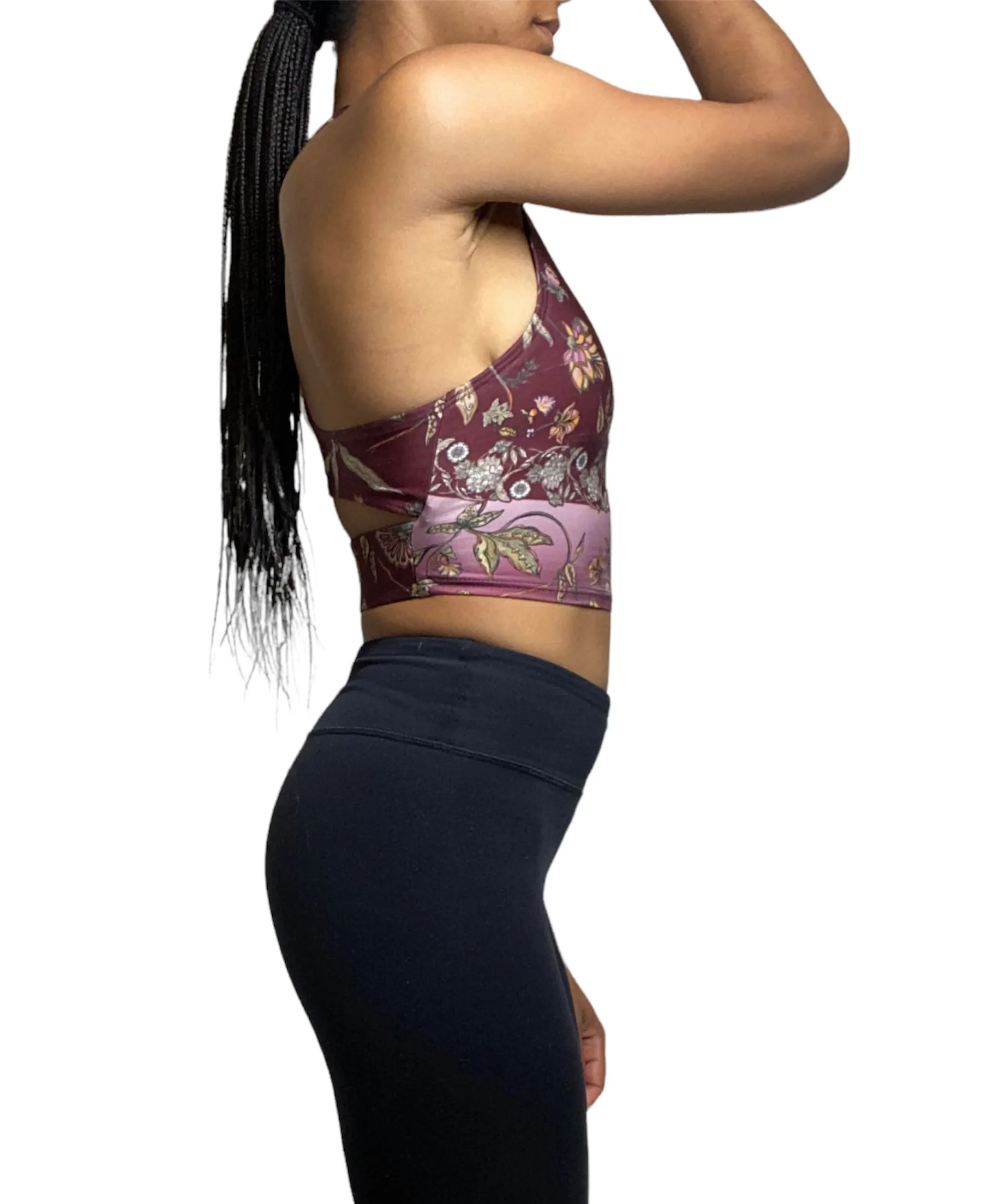 Onzie Crop Top de Yoga Racer Peek-a-boo 3024