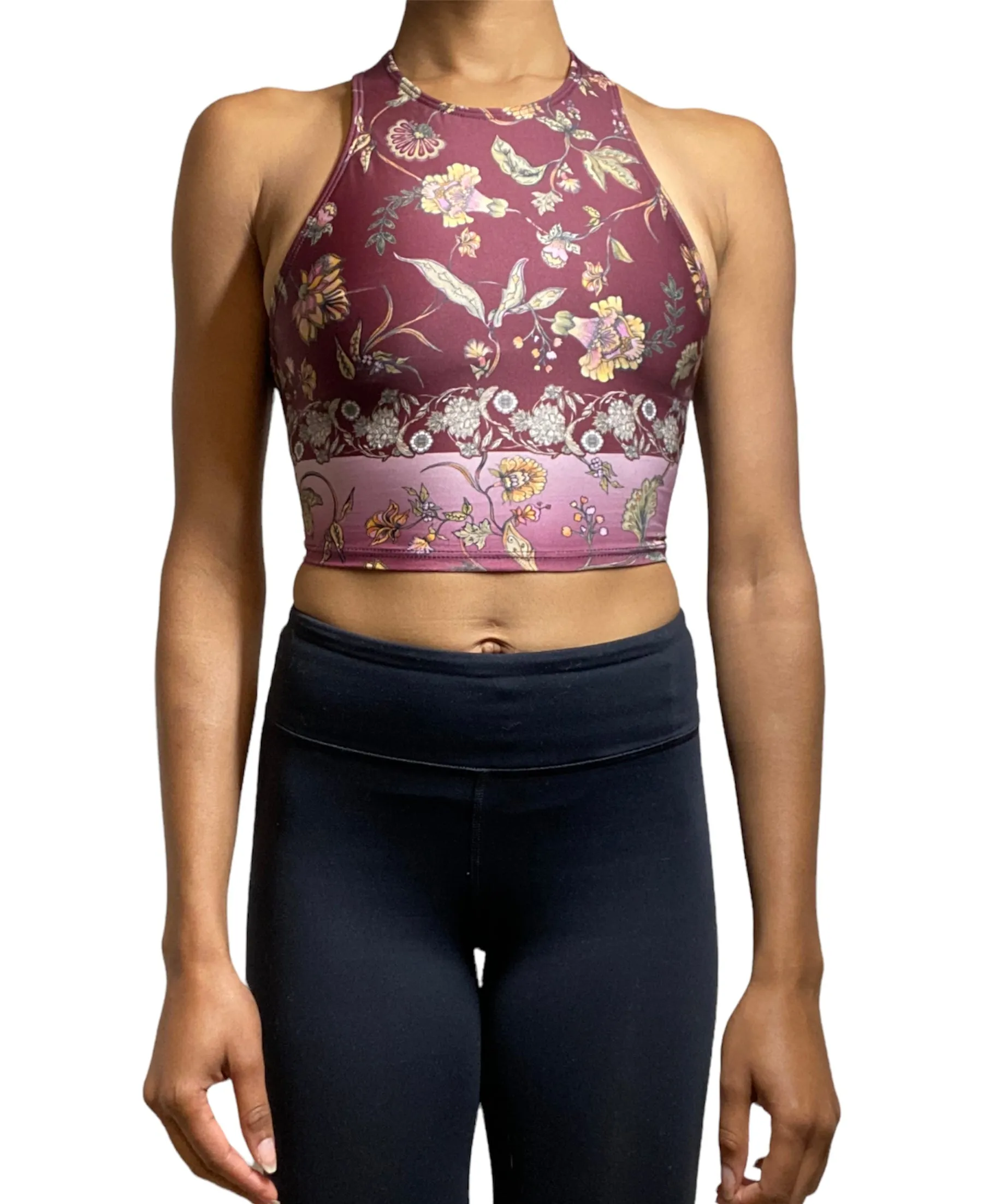 Onzie Crop Top de Yoga Racer Peek-a-boo 3024