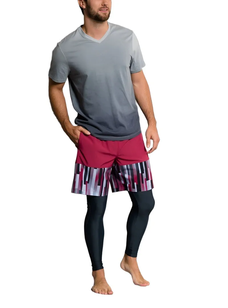 T-shirt Yoga Onzie pour Hommes à Col en V Dégradé 707 Noir