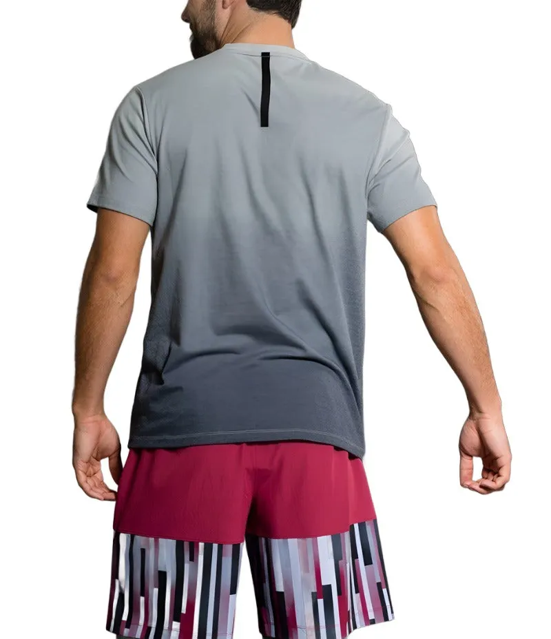 T-shirt Yoga Onzie pour Hommes à Col en V Dégradé 707 Noir