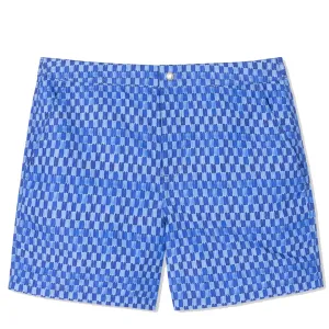 Paul Smith Short de Bain à Imprimé Géométrique Bleu