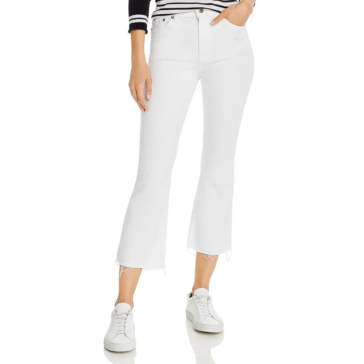 Pistola Femme Lennon Ourlet Effiloché Jeans Taille Haute Coupés