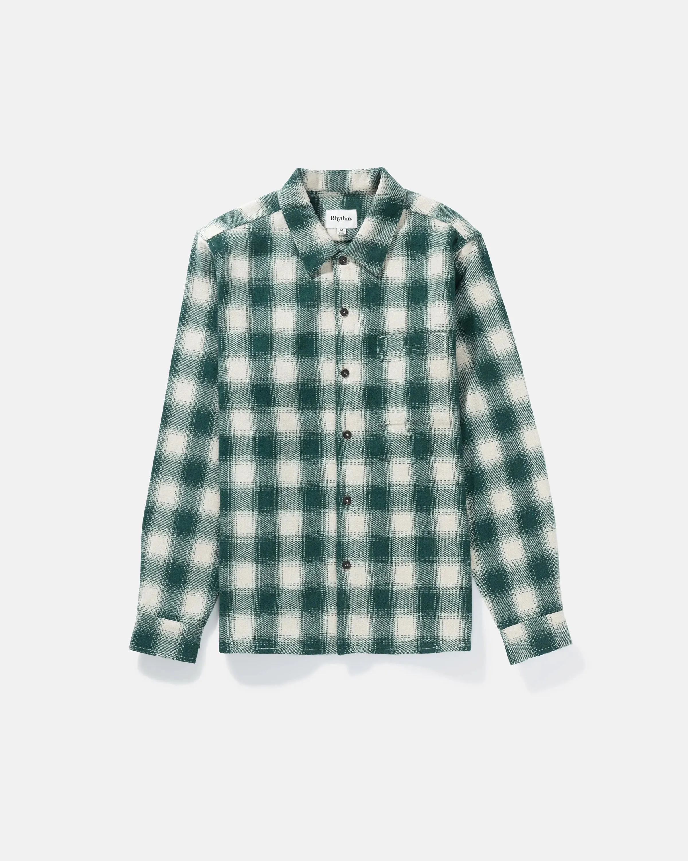 Chemise en flanelle à carreaux verte