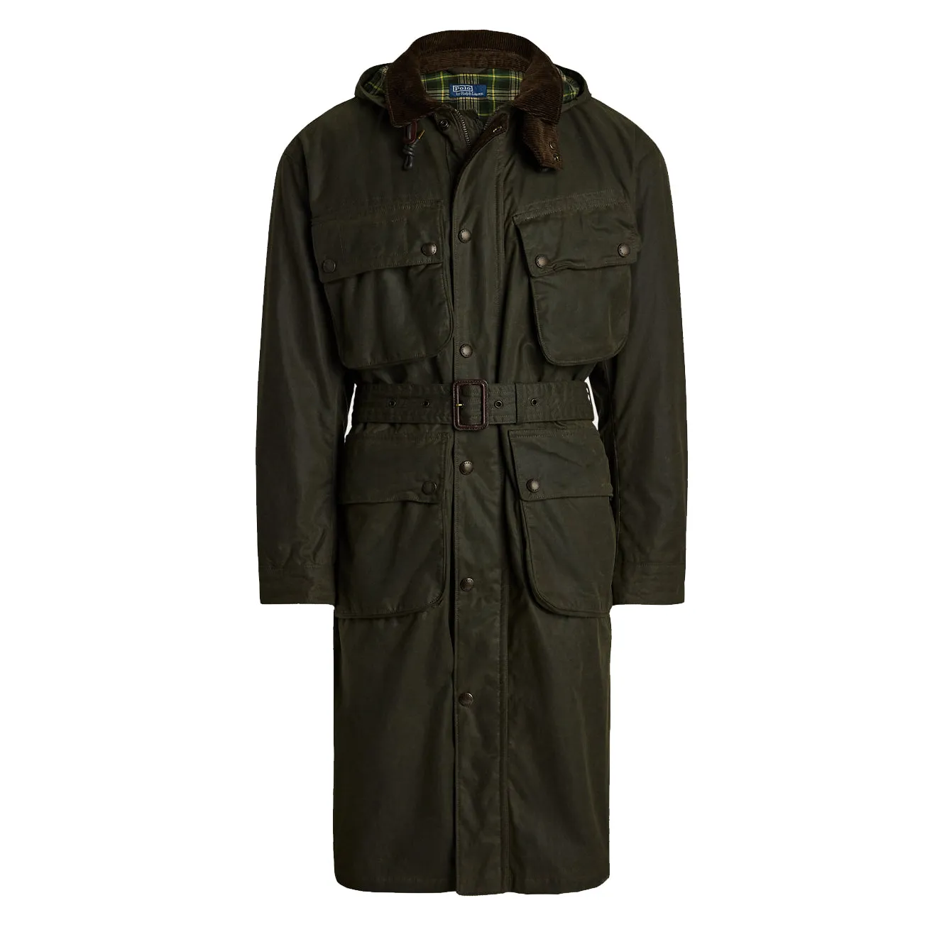 Polo Ralph Lauren Veste de vélo en toile cirée verte X