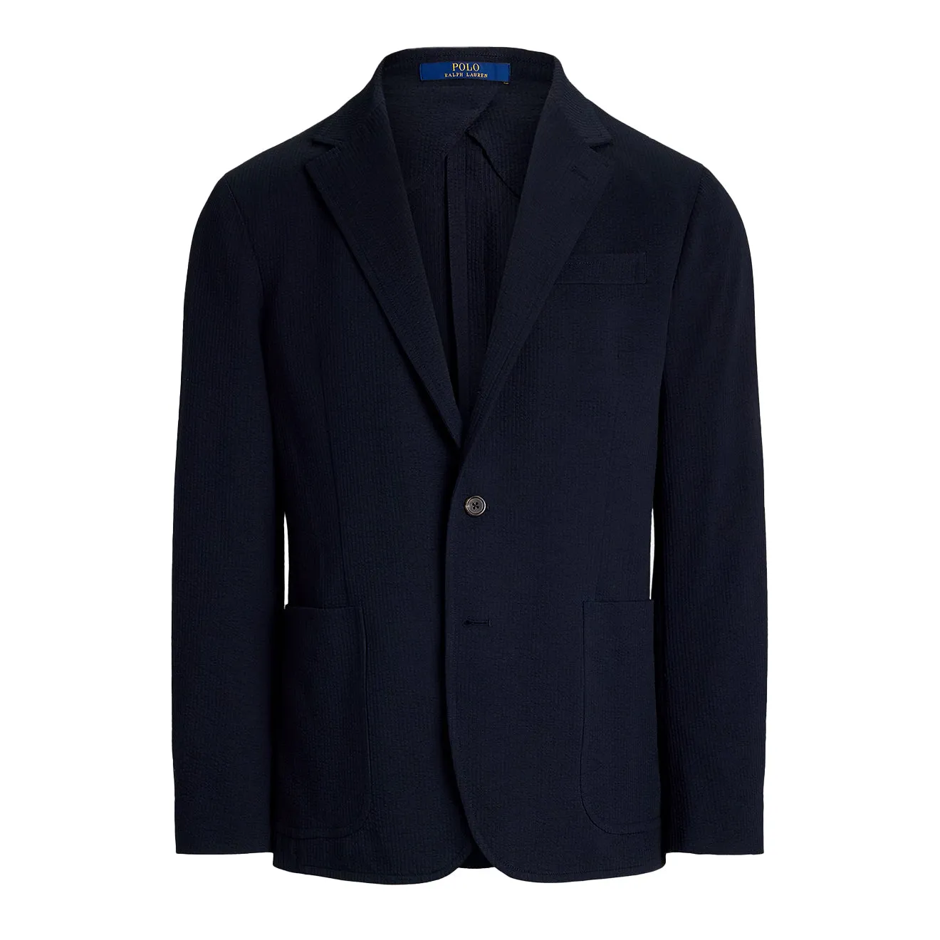Veste Polo Ralph Lauren en Seersucker Moderne et Douce Tricotée Marine