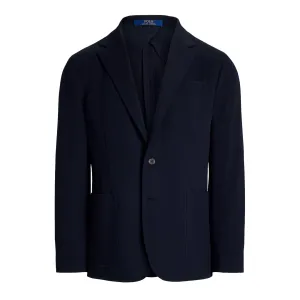 Veste Polo Ralph Lauren en Seersucker Moderne et Douce Tricotée Marine