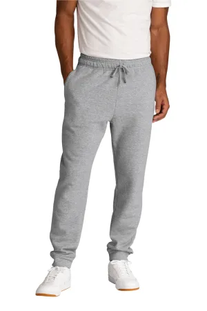 Pantalon de jogging en polaire pour homme Port & Company avec poches - Gris chiné