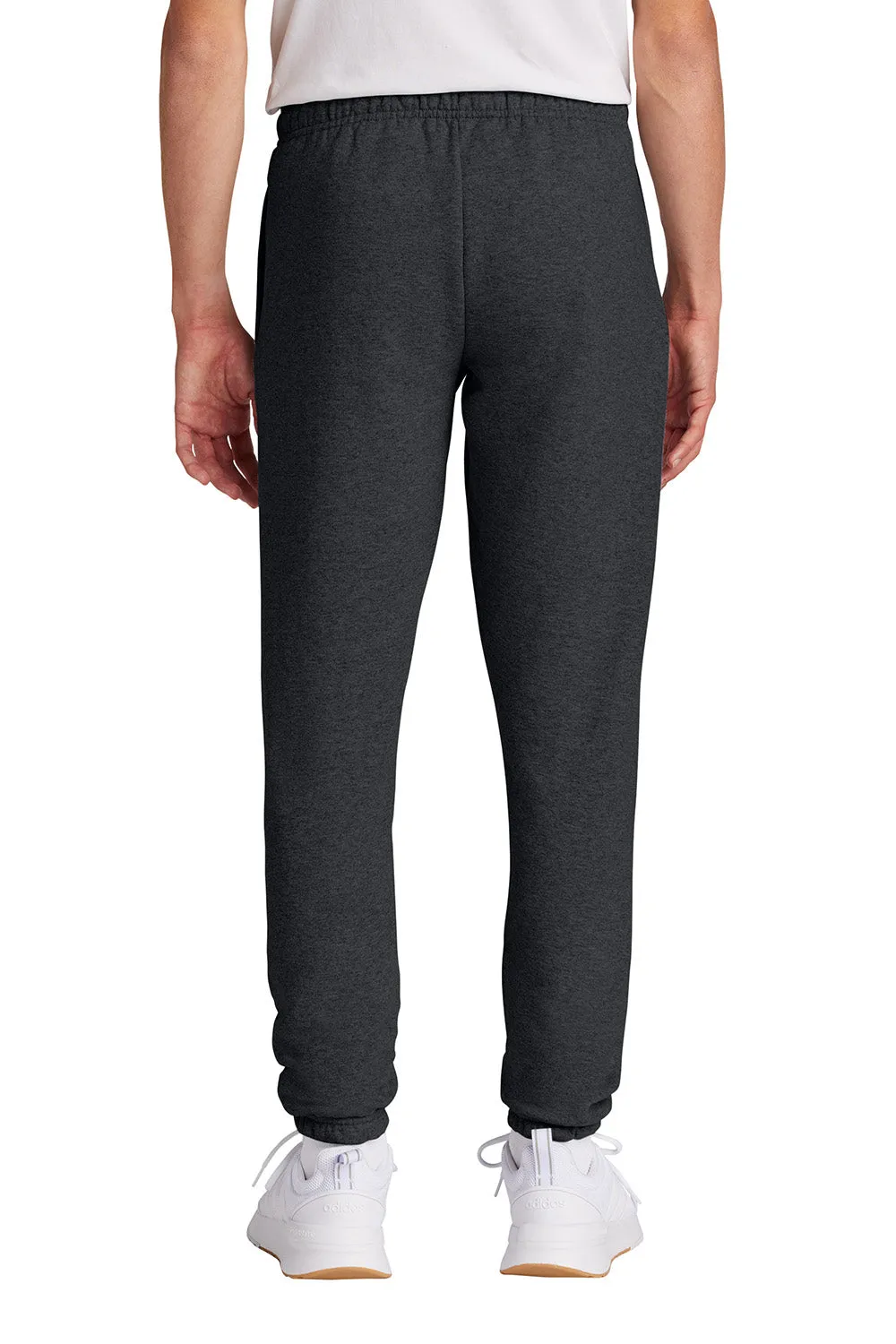 Pantalon de survêtement en polaire pour hommes Port & Company avec poches - Gris foncé chiné
