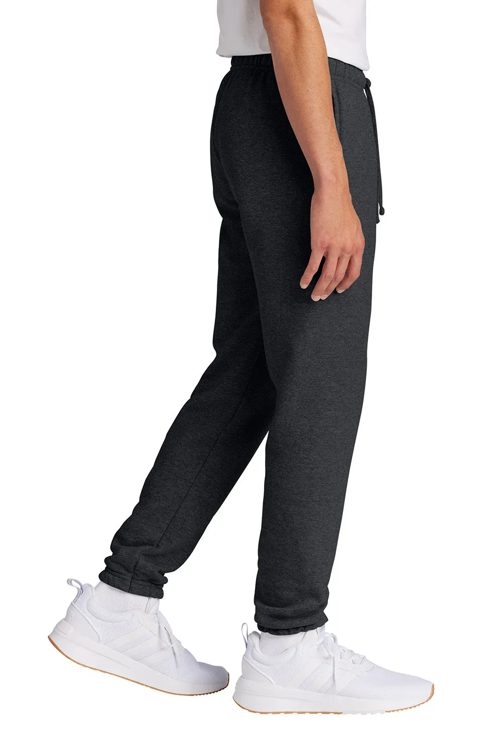 Pantalon de survêtement en polaire pour hommes Port & Company avec poches - Gris foncé chiné
