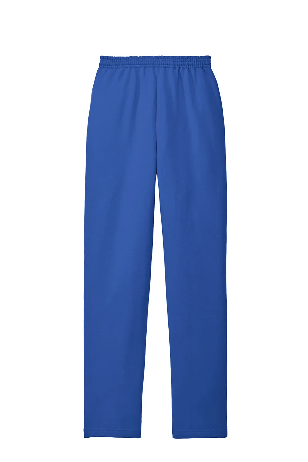 Port & Company Pantalon de survêtement pour homme en polaire résistante aux pilules avec ourlet ouvert et poches - Bleu royal