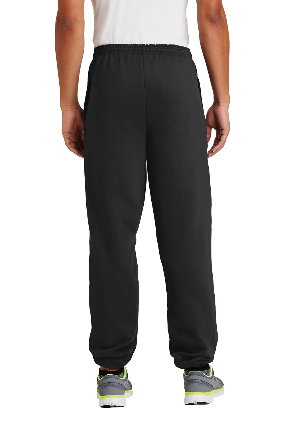 Port & Company Pantalon de survêtement en polaire résistant aux pilules pour hommes avec poches - Noir intense